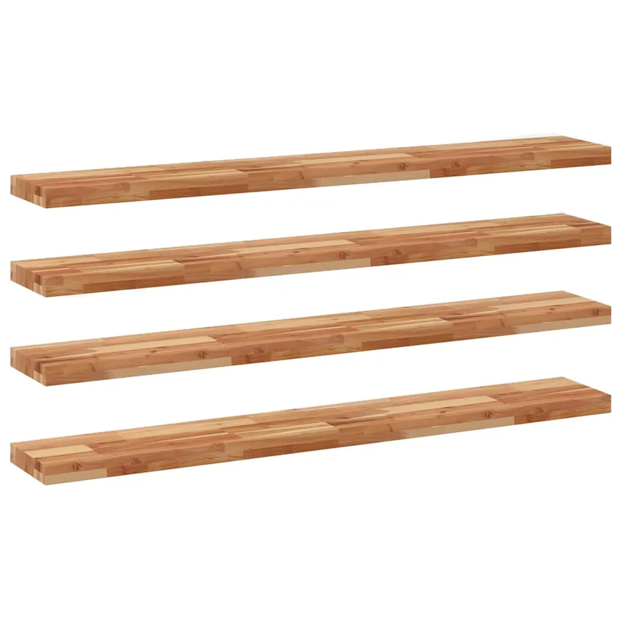 Étagères flottantes 4 pcs 160x20x4 cm acacia massif à l'huile - 2