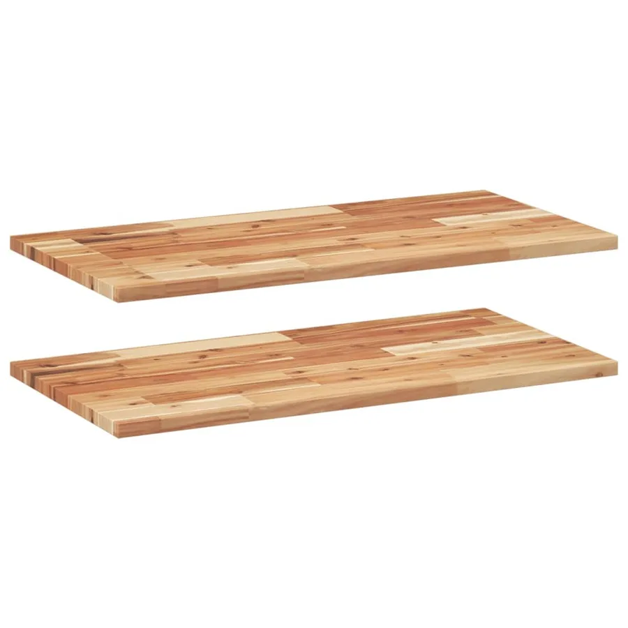 Étagères flottantes 2 pcs 60x40x2 cm acacia massif à l'huile - 2