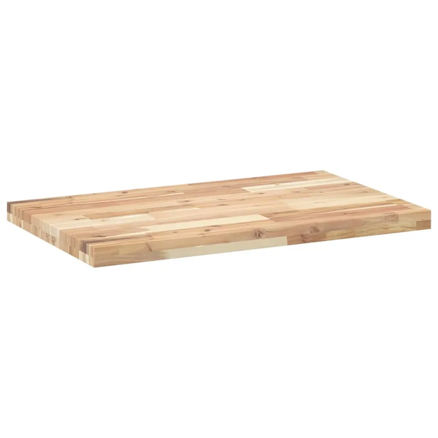 Dessus de meuble de salle de bain non traité bois d'acacia - 6