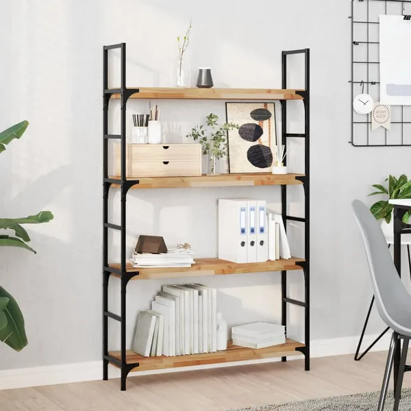 Étagères flottantes 4 pcs 80x20x4 cm acacia massif à l'huile