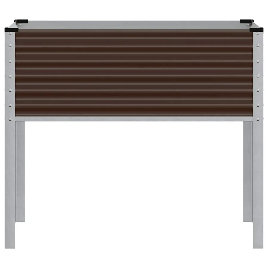 Jardinière Marron 100x45x90 cm Acier - 4