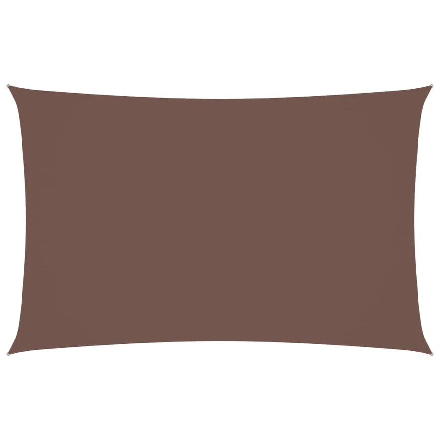 Voile de parasol tissu oxford rectangulaire 2x5 m marron - 2