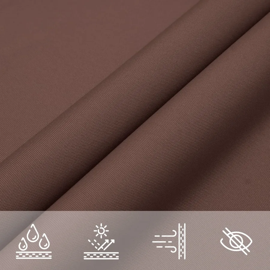 Voile de parasol tissu oxford rectangulaire 2x5 m marron - 7