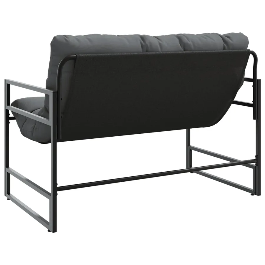 Banc de jardin avec coussin anthracite 113 cm acier - 7