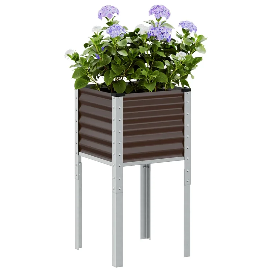 Jardinière Marron 45x45x88 cm Acier