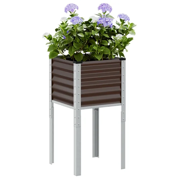 Jardinière Marron 45x45x88 cm Acier