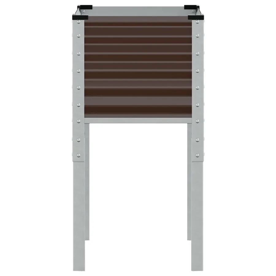 Jardinière Marron 45x45x88 cm Acier - 4