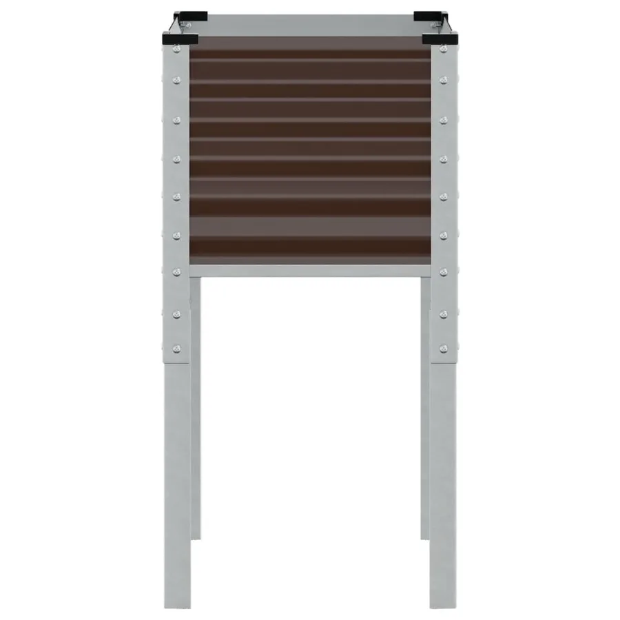 Jardinière Marron 45x45x88 cm Acier - 5