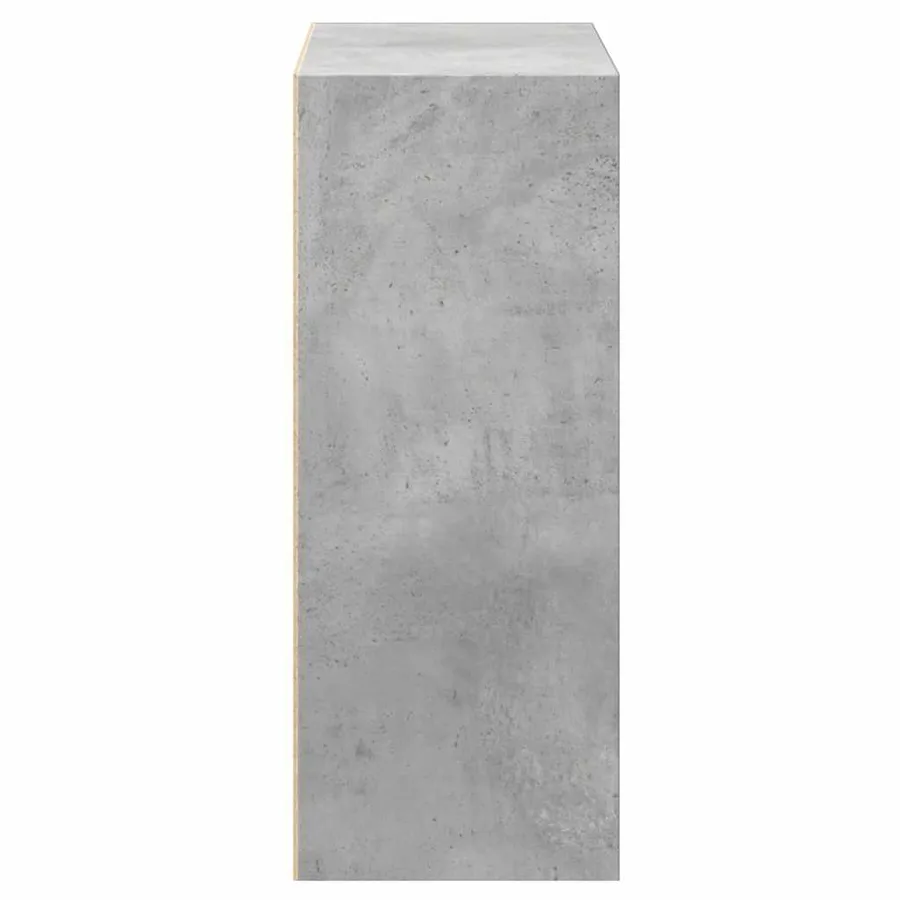 Bibliothèque à 2 niveaux gris béton bois d'ingénierie - 6