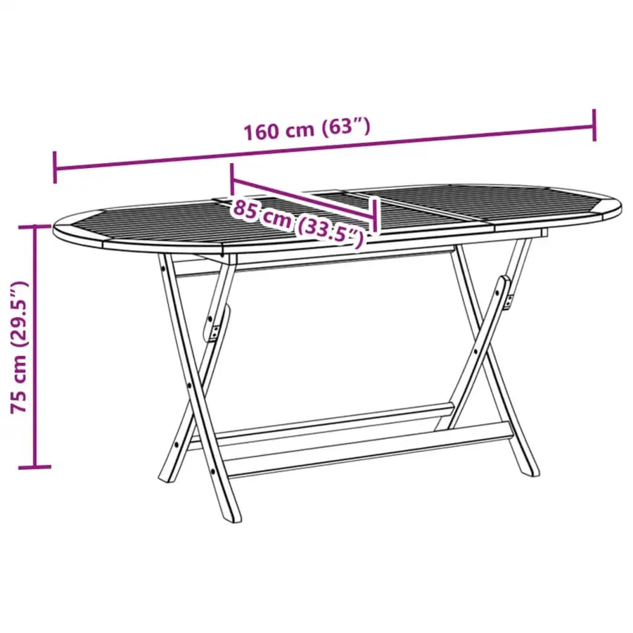 Ensemble à manger de jardin 9pcs bois d'acacia solide textilène - 14