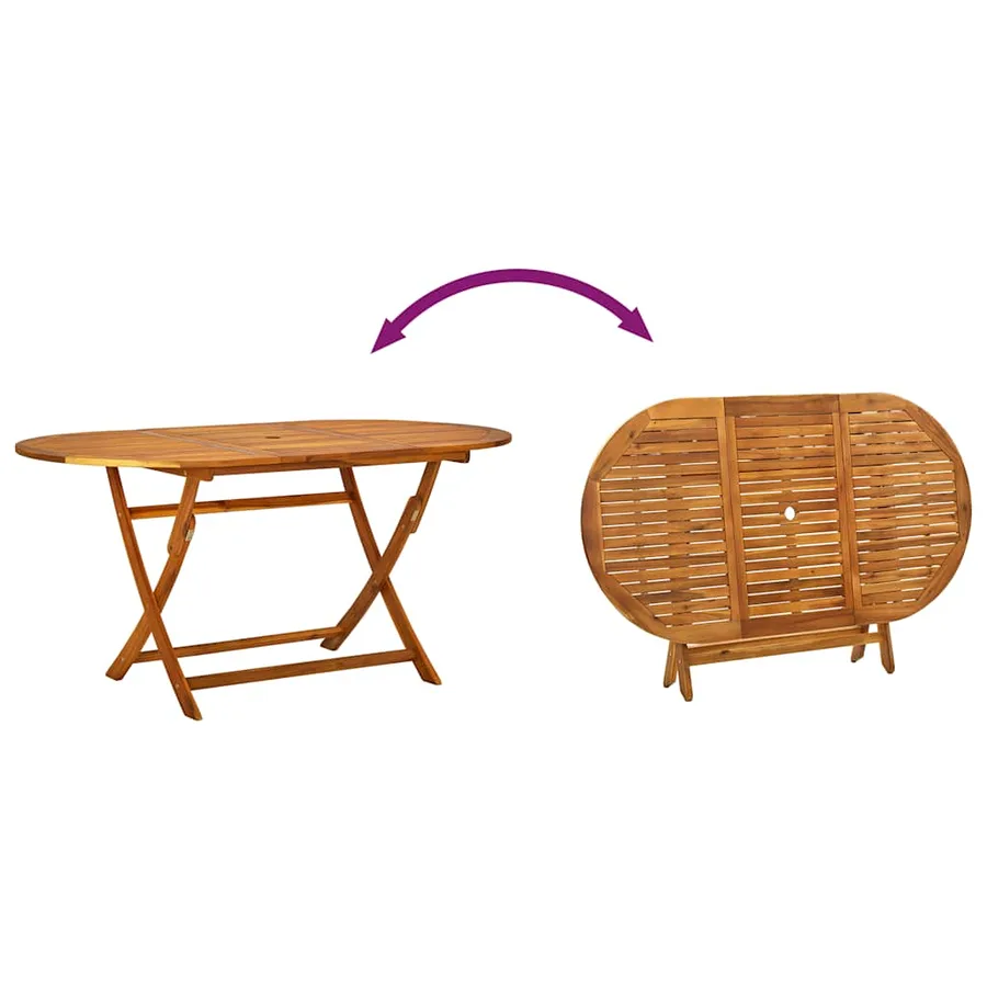 Ensemble à manger de jardin 9pcs bois d'acacia solide textilène - 6