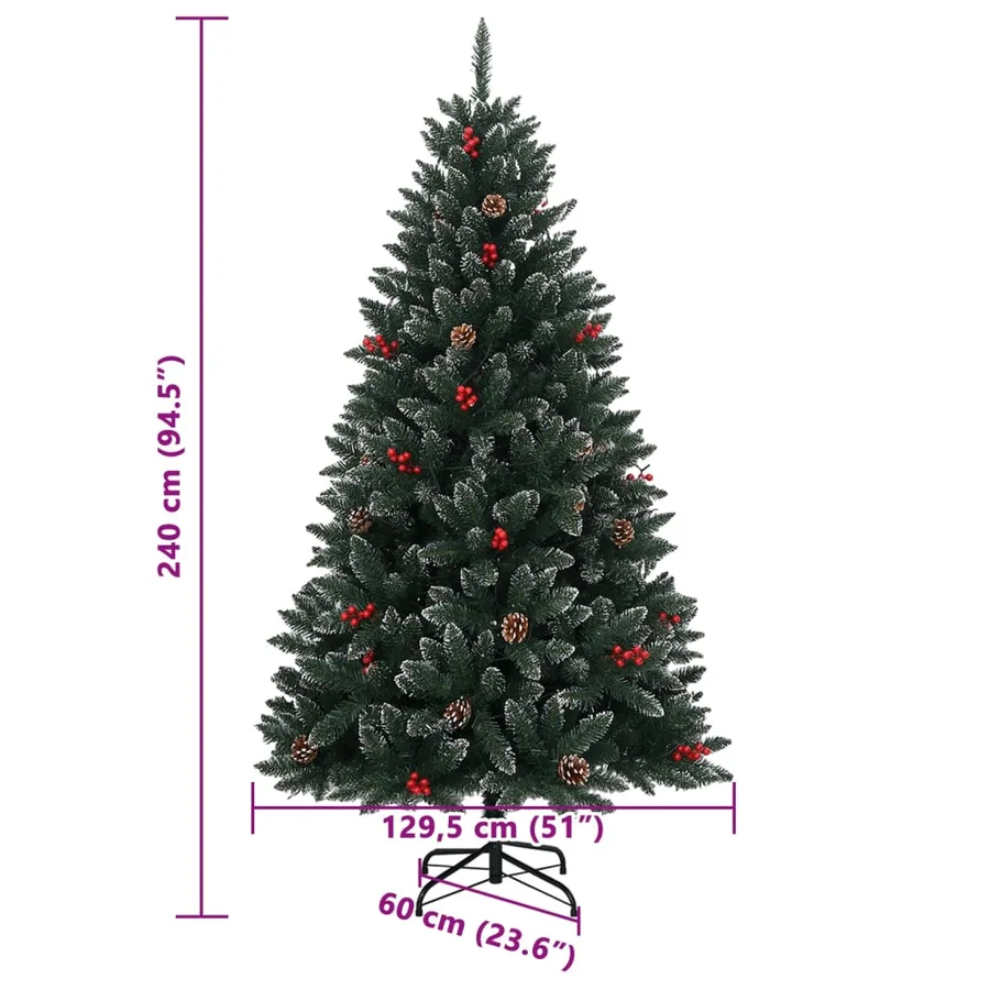 Sapin de Noël artificiel 300 LED 240 cm - 12