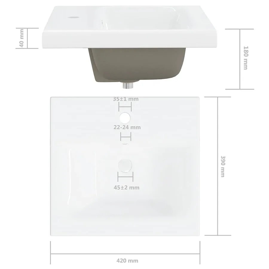 Ensemble de meubles de salle de bain Blanc brillant Aggloméré - 18