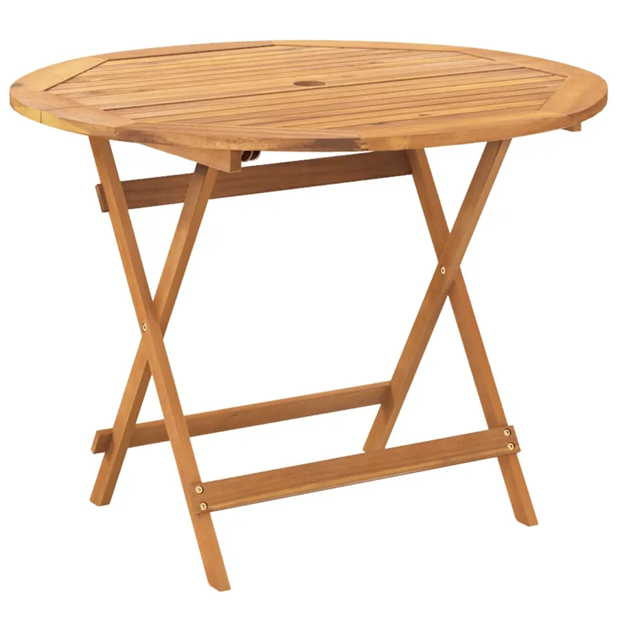 Ensemble à manger de jardin 5 pcs résine tressée et bois massif - 6