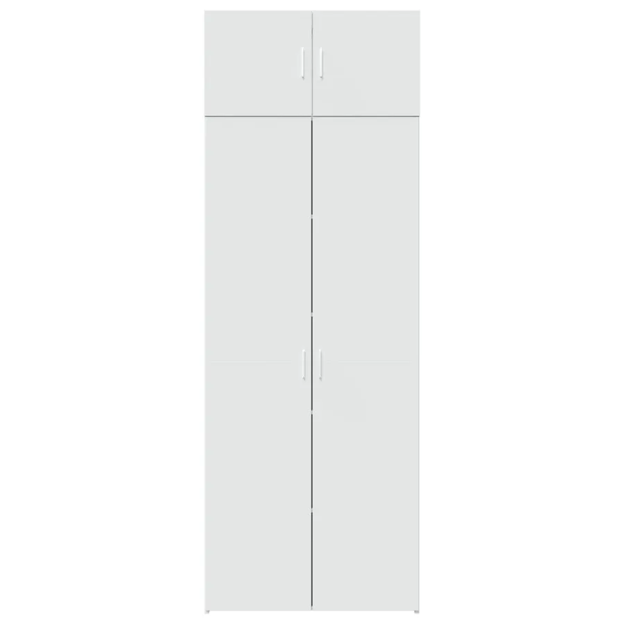 Armoire de rangement blanc 80x42,5x225 cm bois d'ingénierie - 4