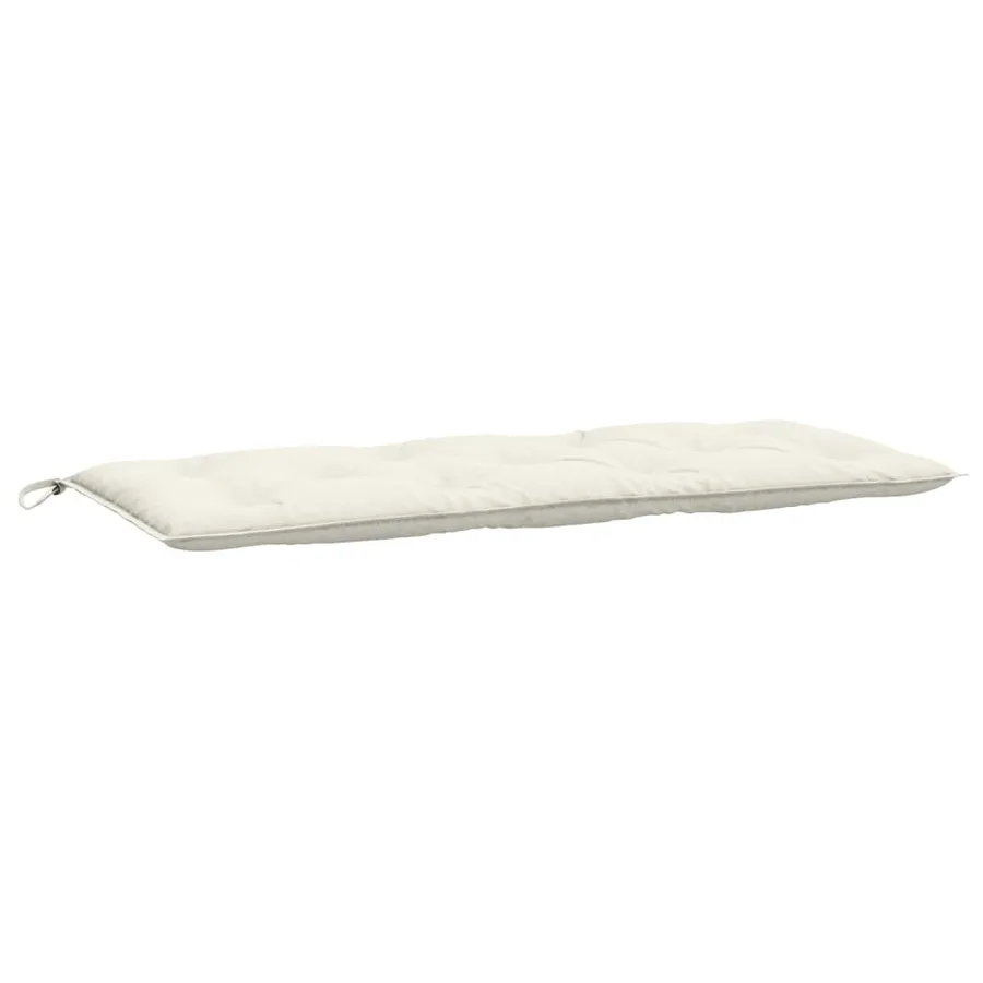 Coussin de banc de jardin crème mélangé 120x50x7 cm tissu - 2