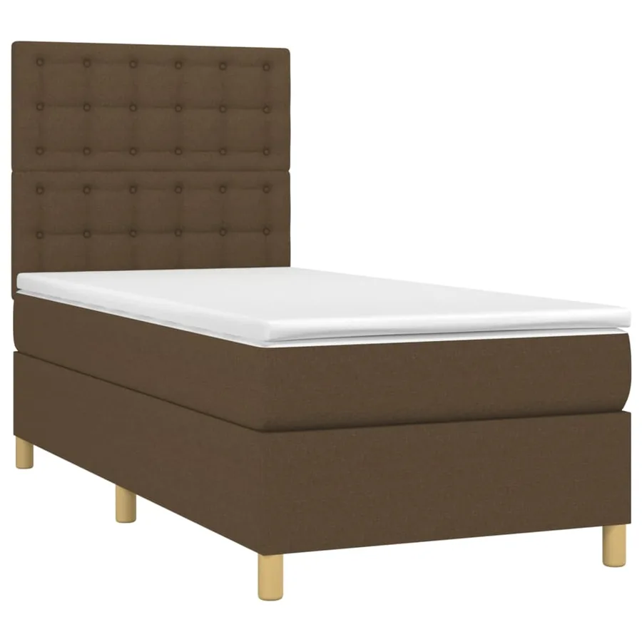 Sommier à lattes de lit avec matelas Marron foncé 80x200 cm - 3