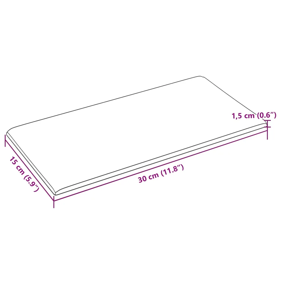 Tête de lit murale 12 pcs Bleu Velours - 6