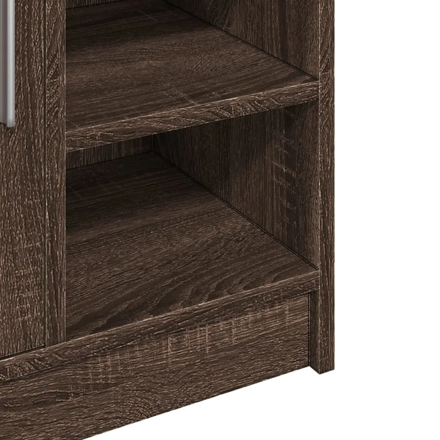 Armoire d'évier chêne marron 63x29x55 cm bois d'ingénierie - 9