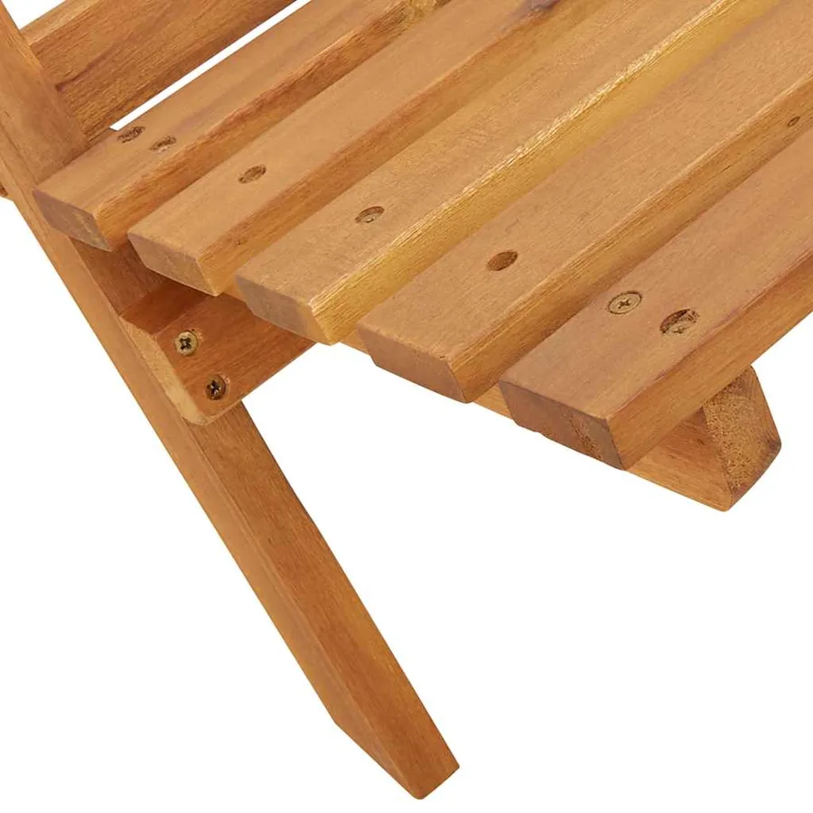 Chaises de jardin pliantes lot de 6 tissu et bois massif - 9