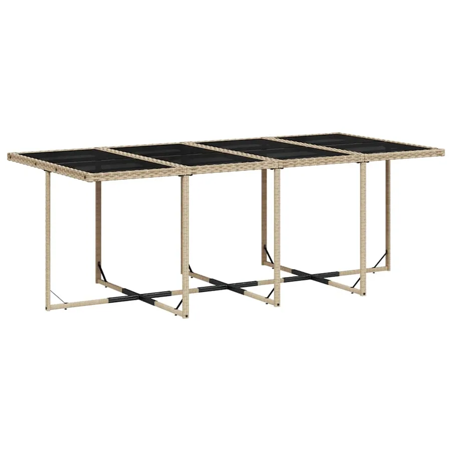 Ensemble à manger de jardin et coussins 13 pcs beige - 4