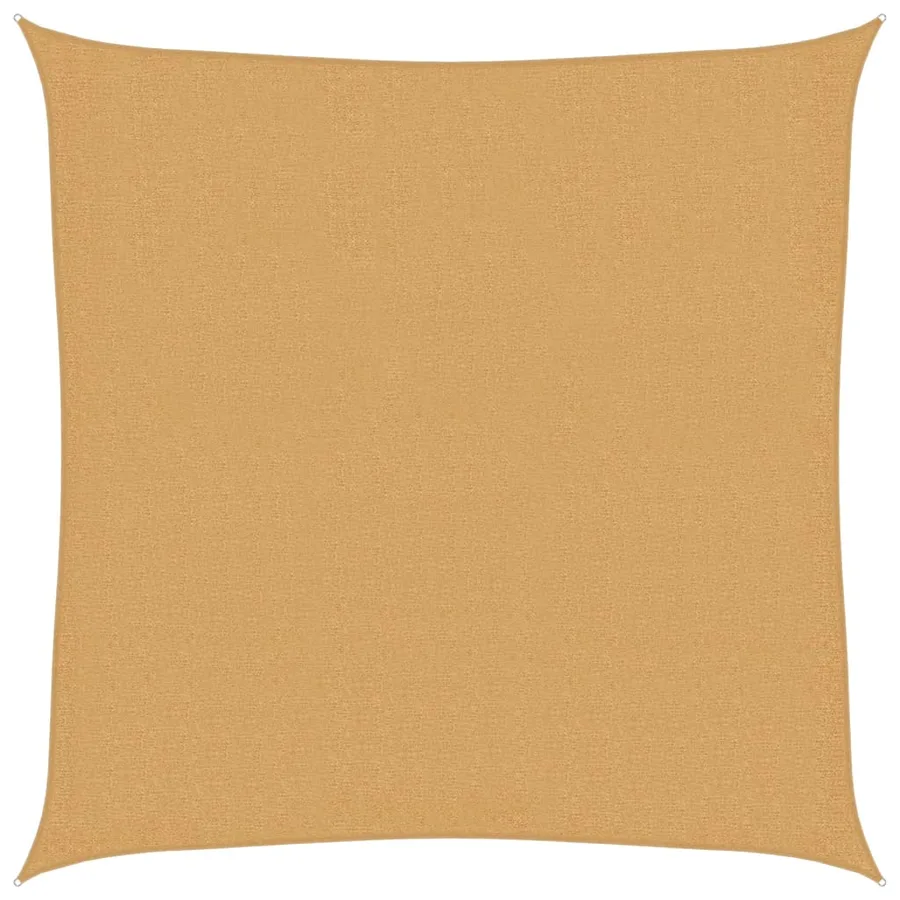 Voile d'ombrage 160 g/m² carré sable 3,6x3,6 m PEHD - 2