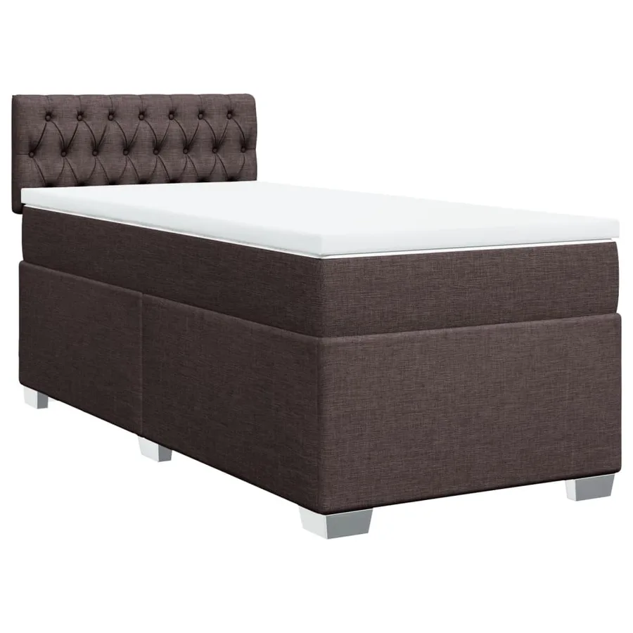 Sommier à lattes de lit avec matelas Marron foncé 90x200 cm - 2