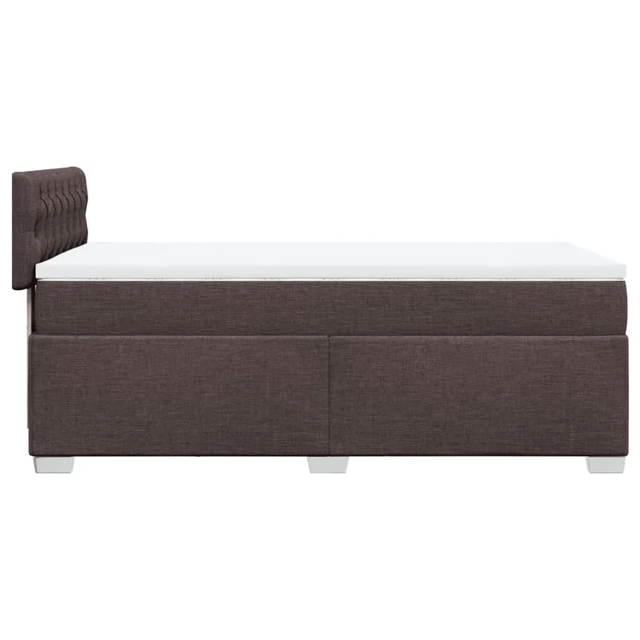 Sommier à lattes de lit avec matelas Marron foncé 90x200 cm - 5