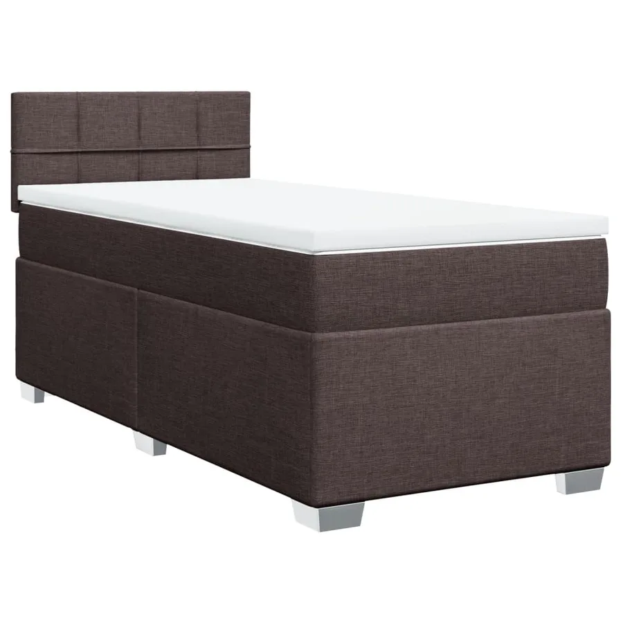 Sommier à lattes de lit avec matelas Marron foncé 90x200 cm - 2