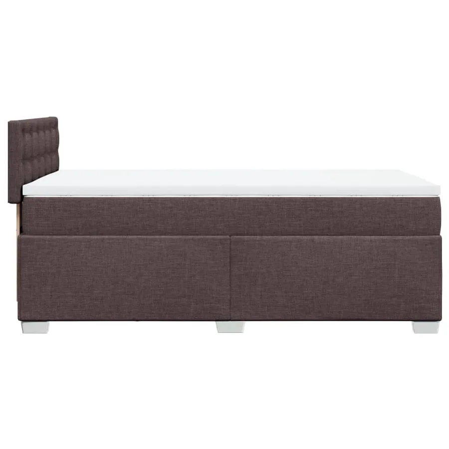 Sommier à lattes de lit avec matelas Marron foncé 90x200 cm - 5