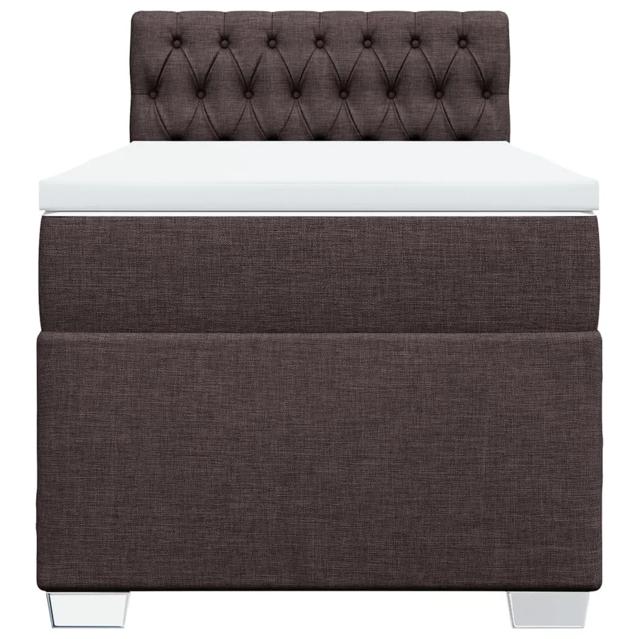 Sommier à lattes de lit avec matelas Marron foncé 90x200 cm - 6