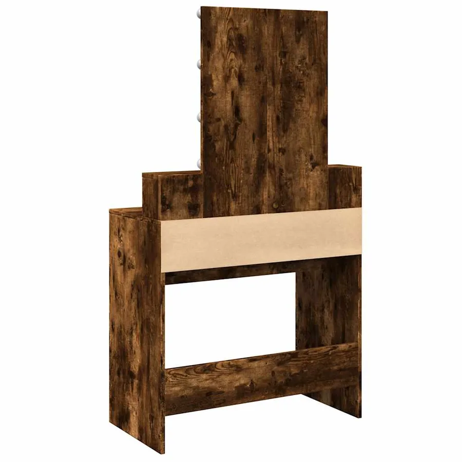 Coiffeuse avec LED chêne fumé 80x41x144,5 cm - 7