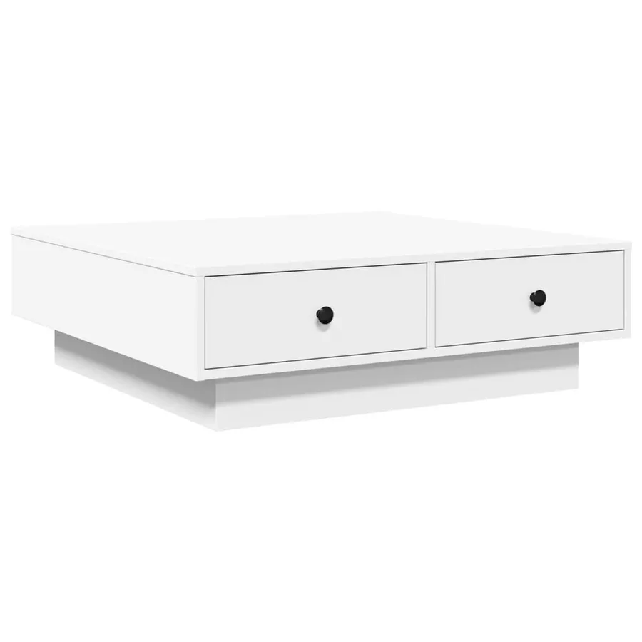 Table basse Blanc 90x90x28 cm Aggloméré - 2