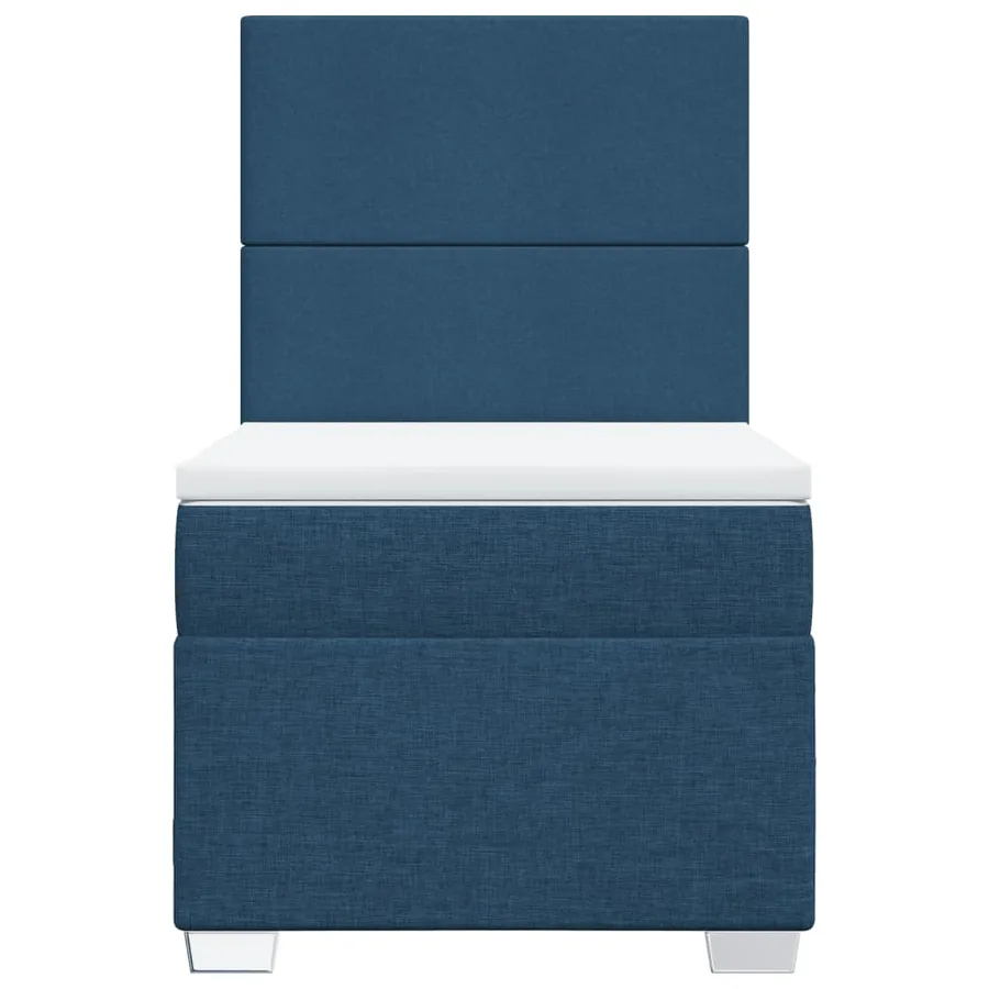 Sommier à lattes de lit avec matelas Bleu 80x200 cm Tissu - 4