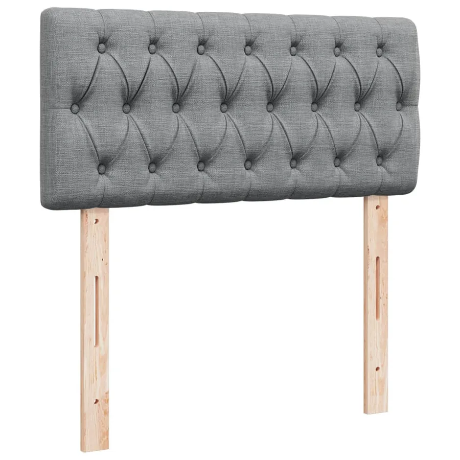 Sommier à lattes de lit avec matelas gris clair 80x200 cm tissu - 7
