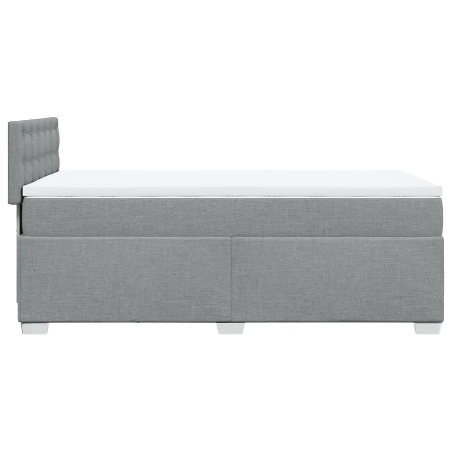 Sommier à lattes de lit avec matelas gris clair 80x200 cm tissu - 11
