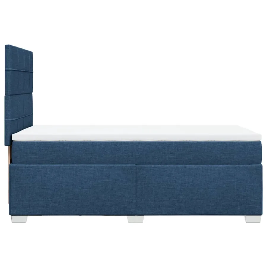 Sommier à lattes de lit avec matelas Bleu 90x190 cm Tissu - 11