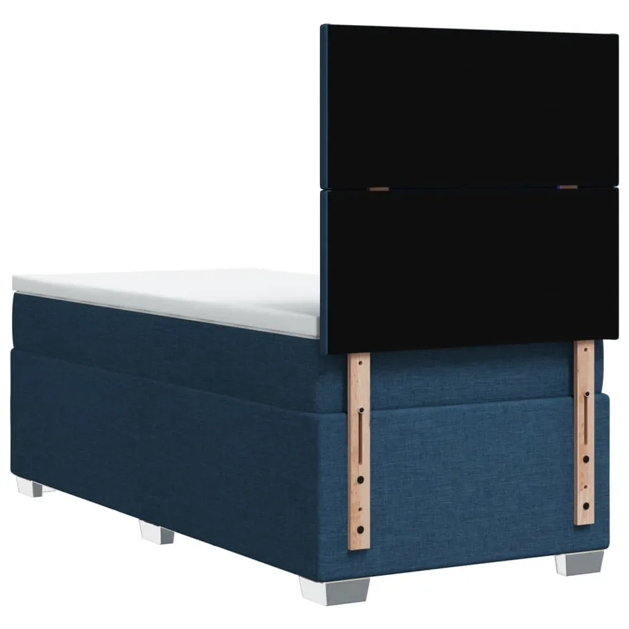 Sommier à lattes de lit avec matelas Bleu 90x190 cm Tissu - 10