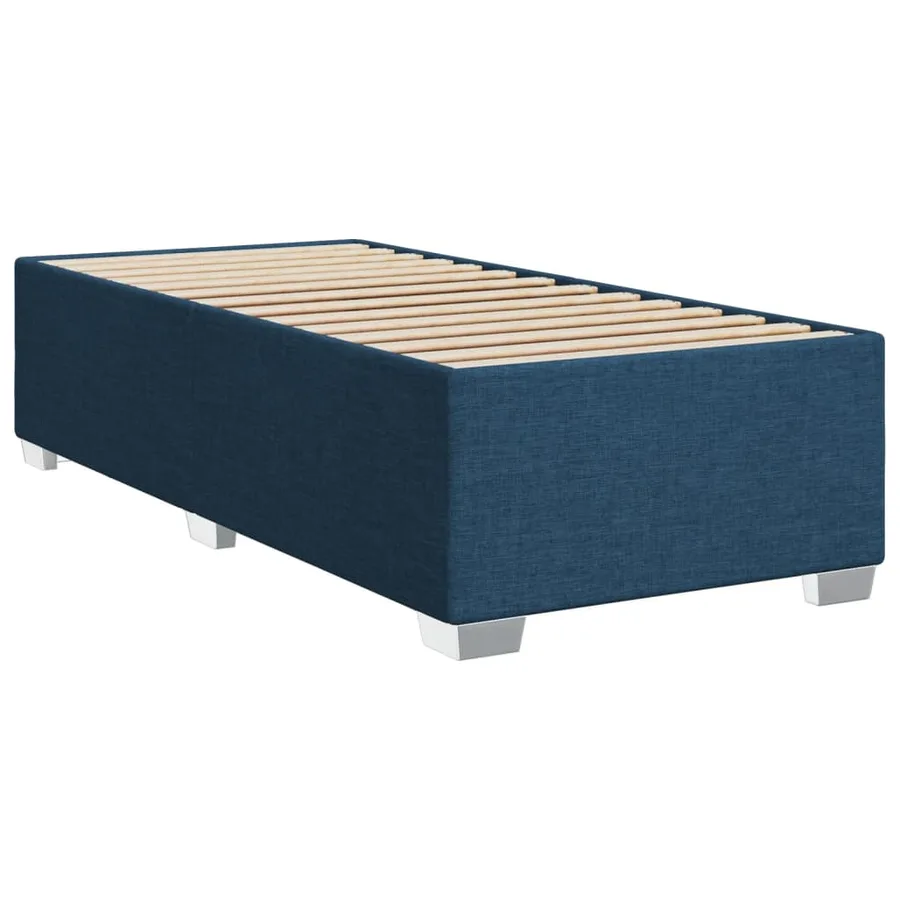 Sommier à lattes de lit avec matelas Bleu 90x190 cm Tissu - 5