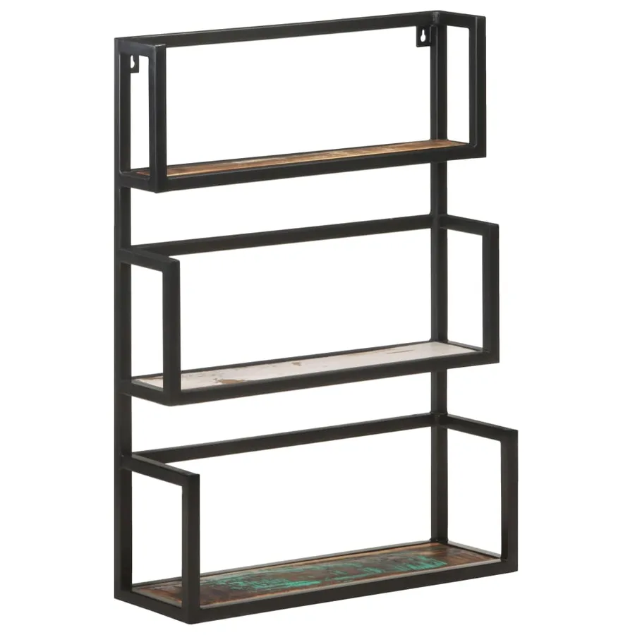 Étagère murale 60x20x85 cm Bois de récupération massif - 10