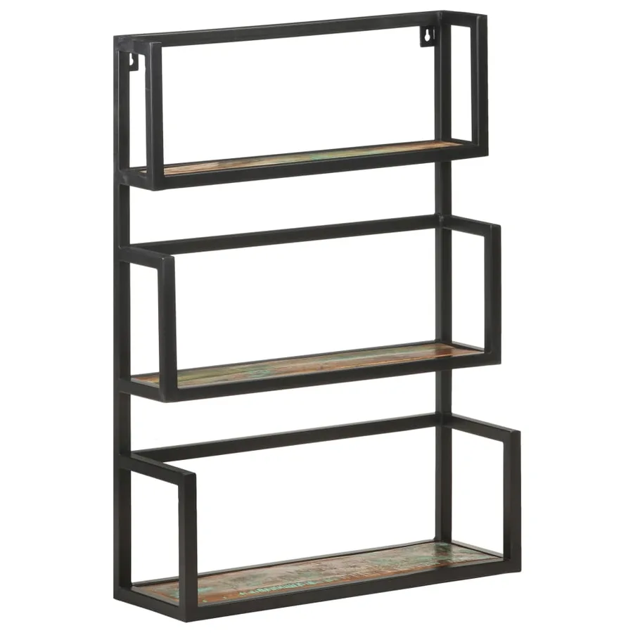 Étagère murale 60x20x85 cm Bois de récupération massif - 11
