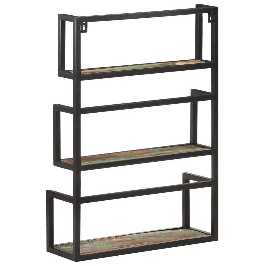 Étagère murale 60x20x85 cm Bois de récupération massif - 4