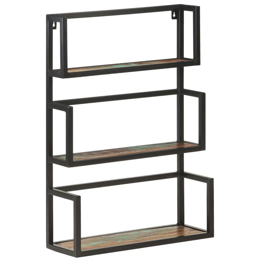 Étagère murale 60x20x85 cm Bois de récupération massif - 9