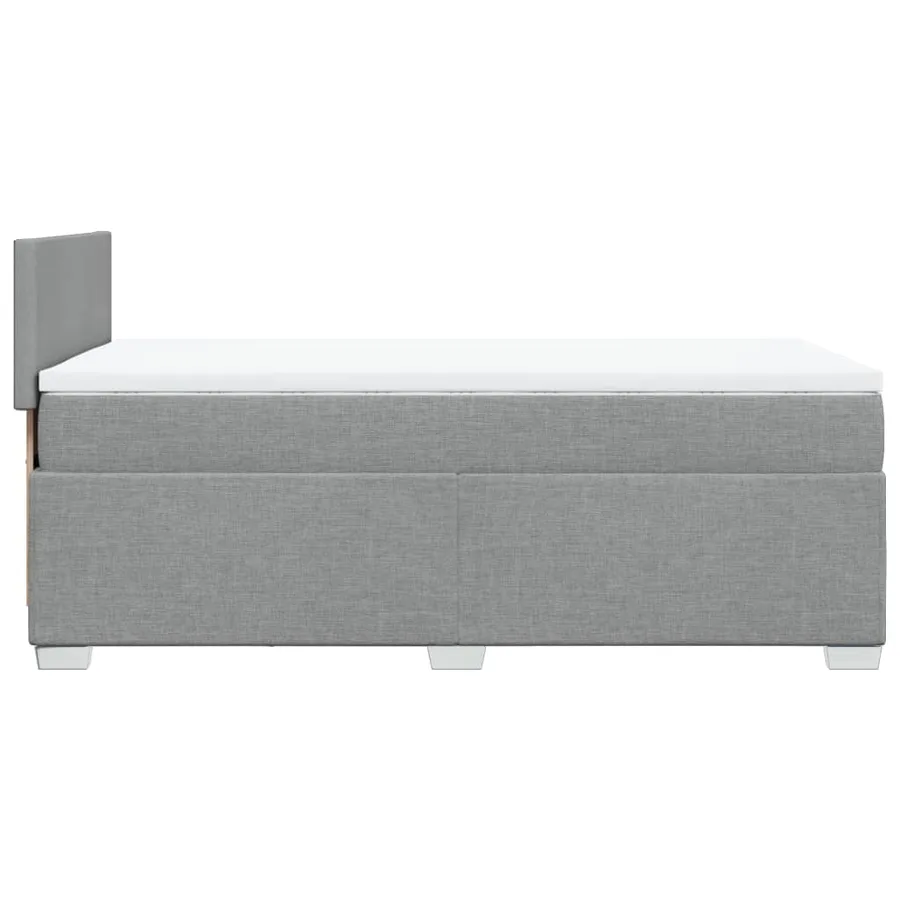 Sommier à lattes de lit et matelas Gris clair 90x190 cm Tissu - 5
