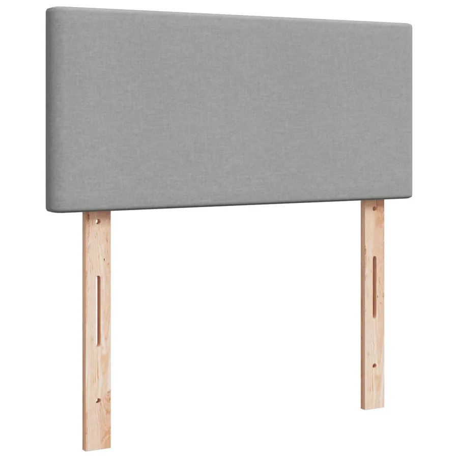 Sommier à lattes de lit et matelas Gris clair 90x190 cm Tissu - 7