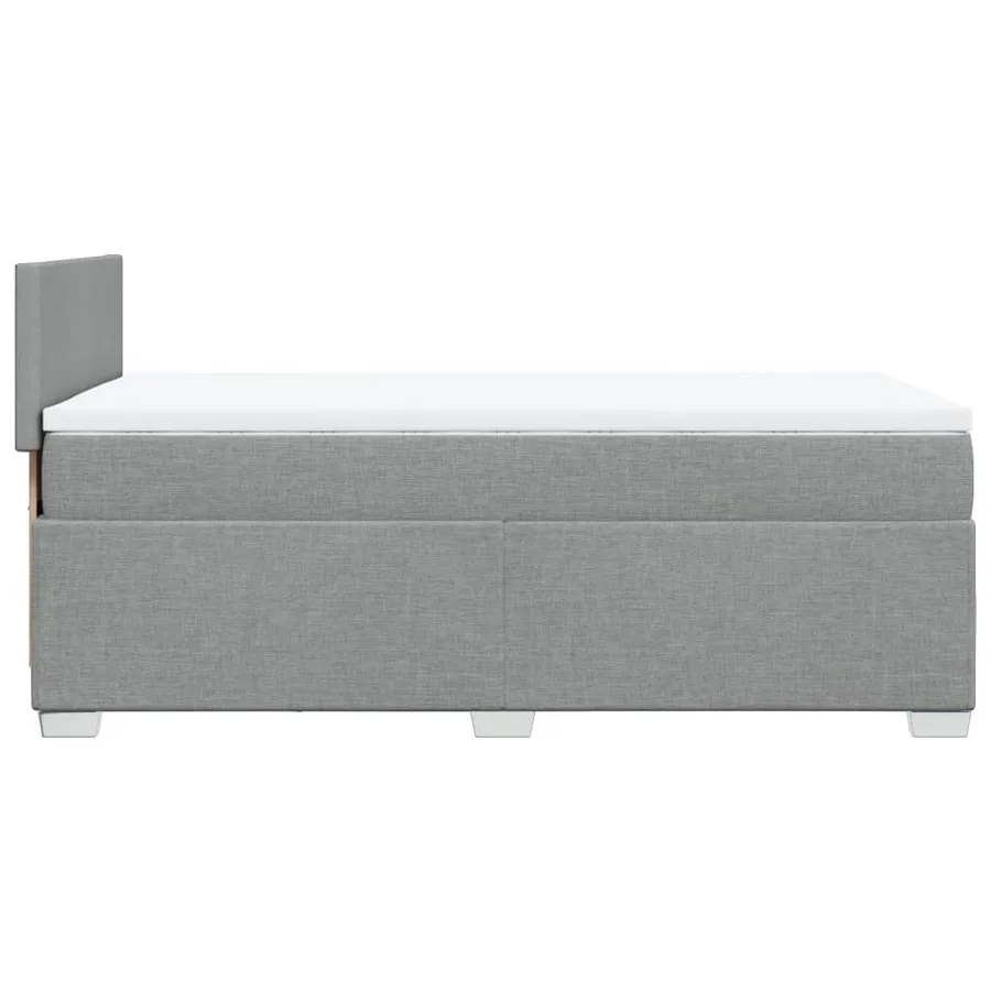 Sommier à lattes de lit et matelas Gris clair 90x190 cm Tissu - 11