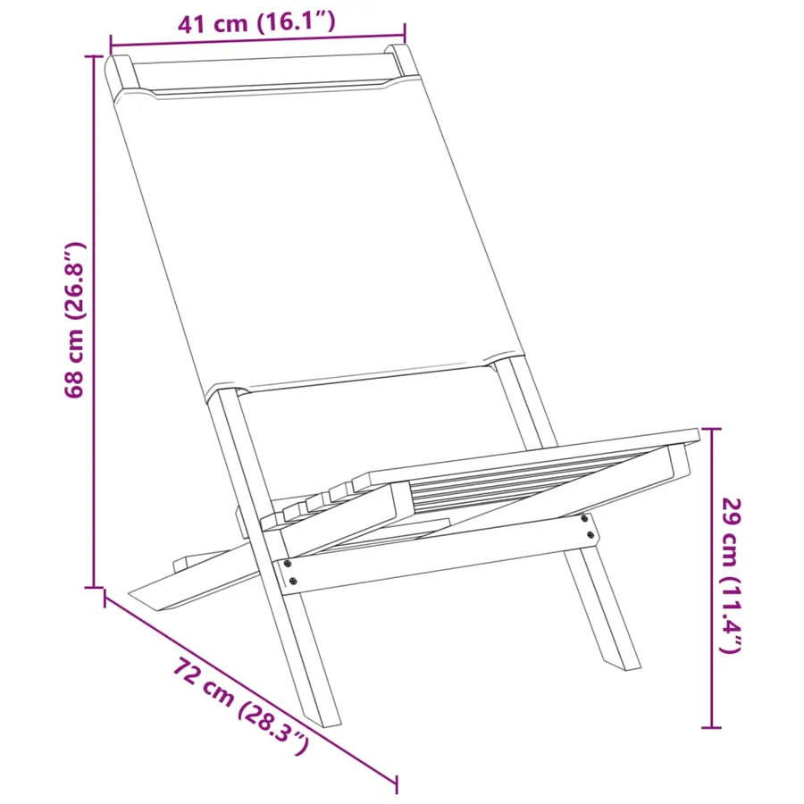 Chaises de jardin lot de 2 motif de feuilles acacia et tissu - 11