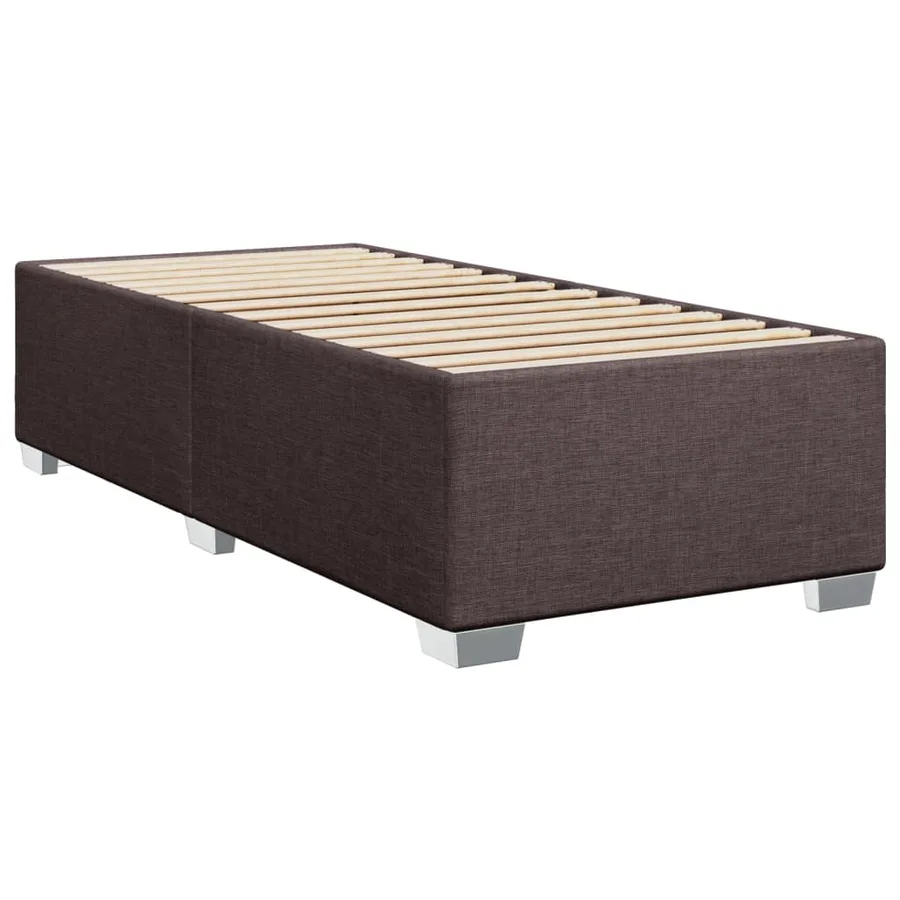 Sommier à lattes de lit avec matelas Marron foncé 90x190 cm - 5
