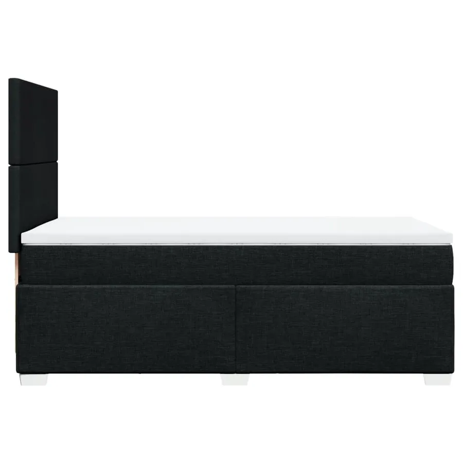 Sommier à lattes de lit avec matelas Noir 100x200 cm Tissu - 11