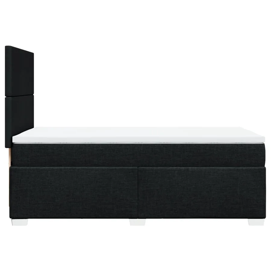 Sommier à lattes de lit avec matelas Noir 100x200 cm Tissu - 9